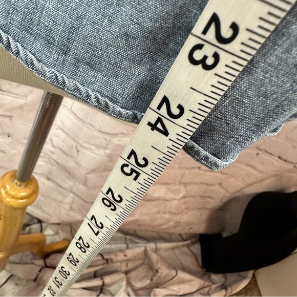 j. Crew Light Blue chambray Denim Button-Up Shirt sz XS womens classic boho - Picture 4 of 8